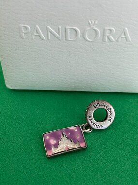 Pandora Disney Parks Disney World Postcard Dangle Charm Sterling silver Charm